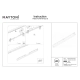 Basis lampa do szynoprzewodu magnetycznego Exility LED 24W 1280lm 2700K-6000K TR030-4-24WTW-DD2-B