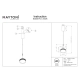 El lampa wisząca LED 12W 700lm 3000K MOD041PL-L15G3K