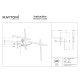 Halo kinkiet LED 24W 750lm 3000K-4000K MOD248WL-L24BK