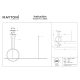 Halo lampa wisząca LED 40W 2100lm 2600K-3500K MOD247PL-L49BSK