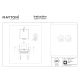 Metal Modern lampa wbudowana LED 10W 650lm 3000K DL093-01-10W3K-B