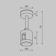 Mocowanie sufitowe z zasilaniem 78mm do systemu magnetycznego Flarity TRA156C-IPC1-BS