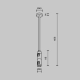 Mocowanie sufitowe podwójne 300mm do systemu magnetycznego Flarity TRA158C-D1-BS