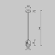 Mocowanie sufitowe z zasilaniem 300mm do systemu magnetycznego Flarity TRA158C-IPC1-BS