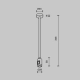 Mocowanie sufitowe 300mm do systemu magnetycznego Flarity TRA158C-S1-BS