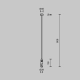 Mocowanie sufitowe podwójne 700mm do systemu magnetycznego Flarity TRA159C-D1-BS