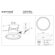 Orign lampa sufitowa LED 27W 450lm 3000K MOD311CL-L27B3K