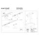 Plato lampa do szynoprzewodu magnetycznego Flarity LED 15W 712lm 3000K TR131-2-15W3K-B