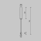 Podstawa sufitowa do zasilacza 385mm do systemu magnetycznego Flarity TRA159C-BB1-BS