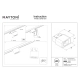 Points S lampa do szynoprzewodu magnetycznego Flarity LED 2W 81lm 3000K TR100-2-2W3K-S-B