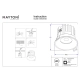 Round lampa wbudowana LED 12W 870lm 3000K DL058-12W3K-BS