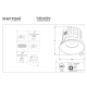 Round lampa wbudowana LED 12W 840lm 3000K DL058-12W3K-B