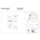 Round lampa wbudowana LED 12W 850lm 3000K DL058-12W3K-W
