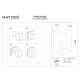 Shatter kinkiet IP54 LED 2W 150lm 3000K OSL457WL-L2GF3K