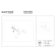 Sleek kinkiet IP65 LED 4W 300lm 3000K O477WL-L4GF3K