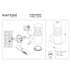 Spir kinkiet IP54 LED 12W 350lm 3000K O439WL-L12GF3K