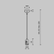 zawiesie Hang z zasilaniem do systemu magnetycznego Flarity TRA157SW-B1-BS