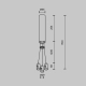 Zestaw wiszący do systemu magnetycznego Flarity TRA154SW-BB-R-BS