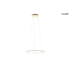 Moosee RING SLIM 40 lampa wisząca LED 20W 1600lm 3000K złota