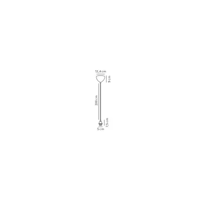 Basic lampa wisząca bez abażura 1xE27 biała 2412013001