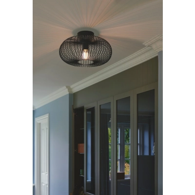 Beroni lampa sufitowa 1xE27 czarna 2412336003