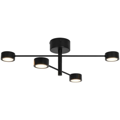 Clyde Flex 4 lampa sufitowa LED 16W 1100lm 2700K czarna 2412260103 Nordlux