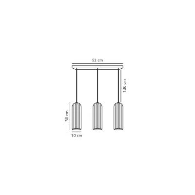 Miella 3 lampa wisząca 3xE27 dymiona 2412533047