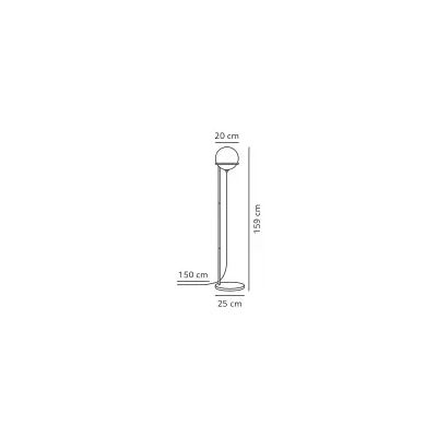 Wilson lampa podłogowa 1xG9 czarna 2412594003