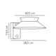 Justina Solar IP44 kinkiet LED 5W 400lm 3000K antracytowy 2418071050