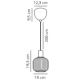 Milford Mini lampa wisząca 1xE14 czarna 2412613003