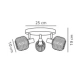 Milford Mini 3 lampa sufitowa 3xE14 czarna 2412606003