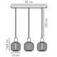 Milford Mini 3 lampa wisząca 3xE14 czarna 2412623003