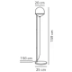 Wilson lampa podłogowa 1xG9 czarna 2412594003