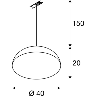 Forchini M lampa wisząca do szyny 1-fazowej TC-(D,H,T,Q)SE okrągła czarny złoty 143930