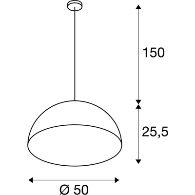 Forchini M PD-1 lampa wisząca 1xE27 czarny złoty 155930