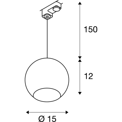 Light Eye lampa wisząca do szyny 3-fazowej 1xGU10 PAR111 chrom 153112