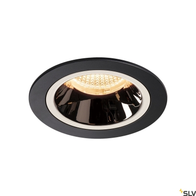 SLV Numinos DL M Ø 10,5 cm lampa wbudowywana LED 17,55 W 1550 m 2700K/3000K/4000K 20°/40°/55° czarno-chromowa