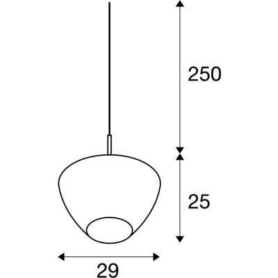 Pantilo Convex 29 lampa wisząca 1xE27 chrom 1003443