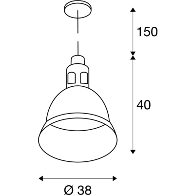Para 380 lampa wisząca 1xE27 aluminium naturalne 165358