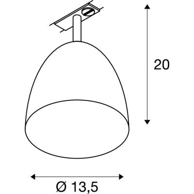 Para Cone 14 GU10 lampa do systemu 1-fazowego miedziany biały 1002875