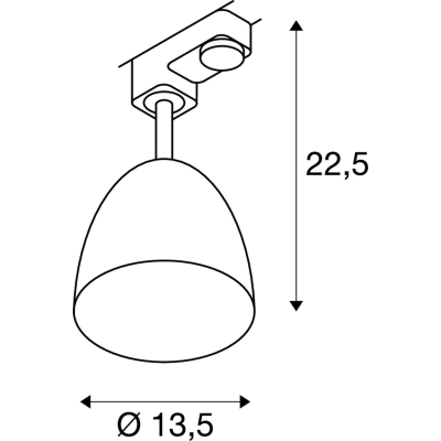 Para Cone 14 GU10 lampa do systemu 3-fazowego miedziany biały 1002878