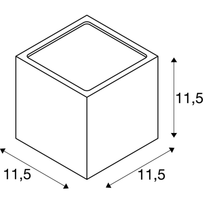 Sitra Cube kinkiet 2xGX53 IP44 antracytowa 232535
