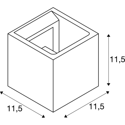 Solid Cube kinkiet G9 czarny piaskowiec 1000911