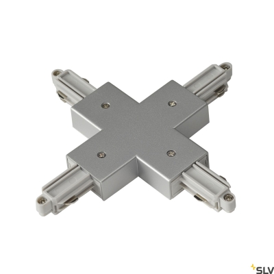 Łącznik X do 1-fazowej szyny natynkowej srebrnoszary 143162 SLV