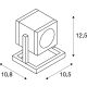 Cubix 1 lampa stojąca GU10 IP44 kwadratowa antracytowa 132835