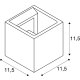 Solid Cube kinkiet G9 szary 1000910