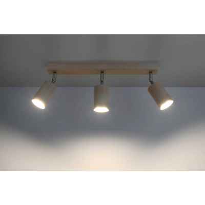 Berg 3 plafon GU10 naturalne drewno SL.0703