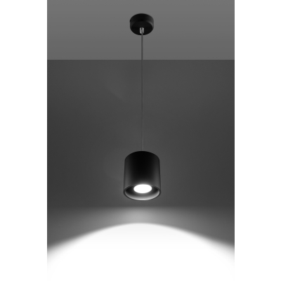 ORBIS lampa wisząca czarna Sollux