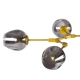 Modern Orchid 6 lampa wisząca E27 złoto szara