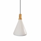 Nordic Woody lampa wisząca E27 biało drewniana Step into Design